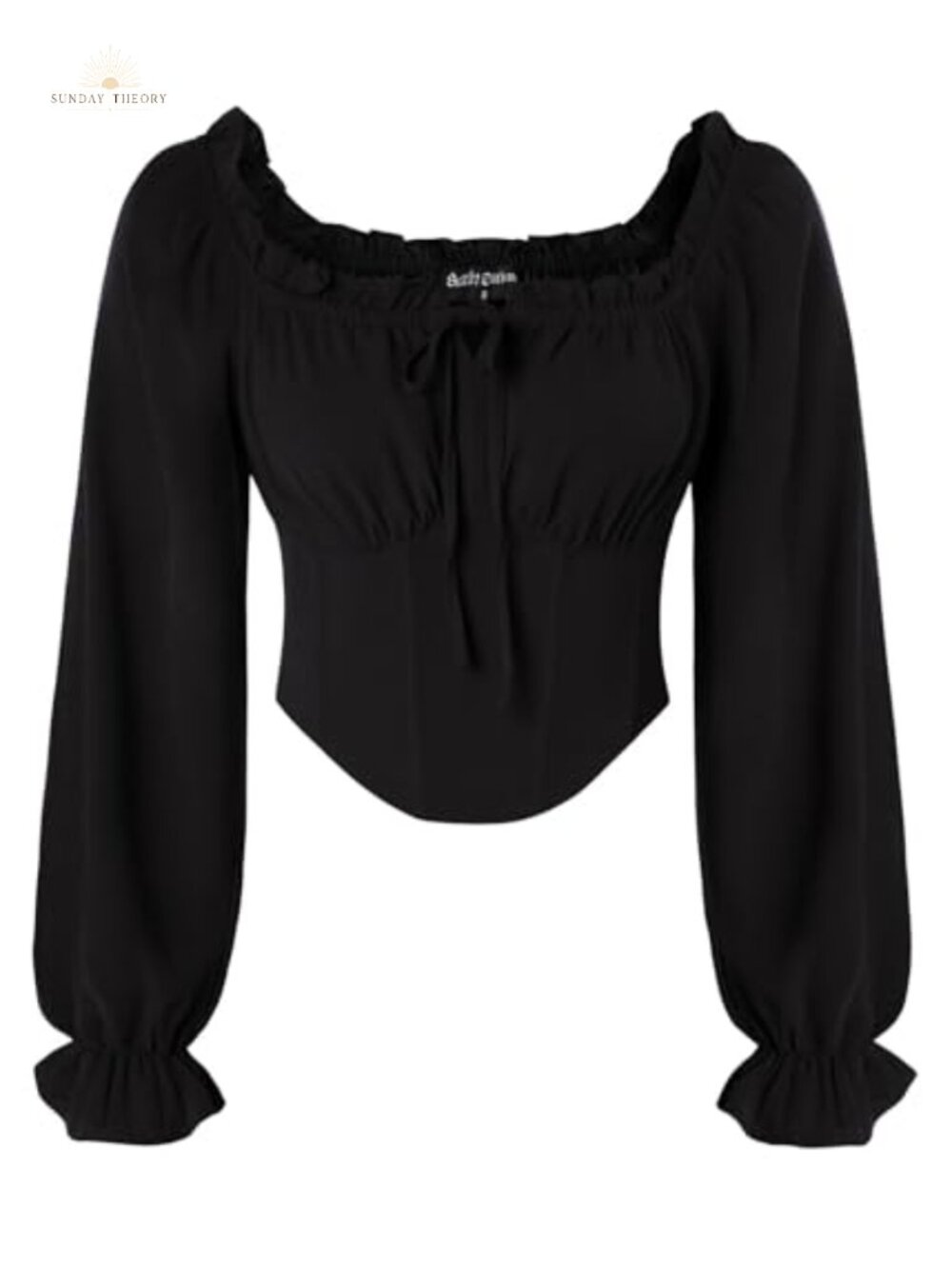 Renaissance Corset Top Women Long Sleeve Peasant Blouse Off Shoulder